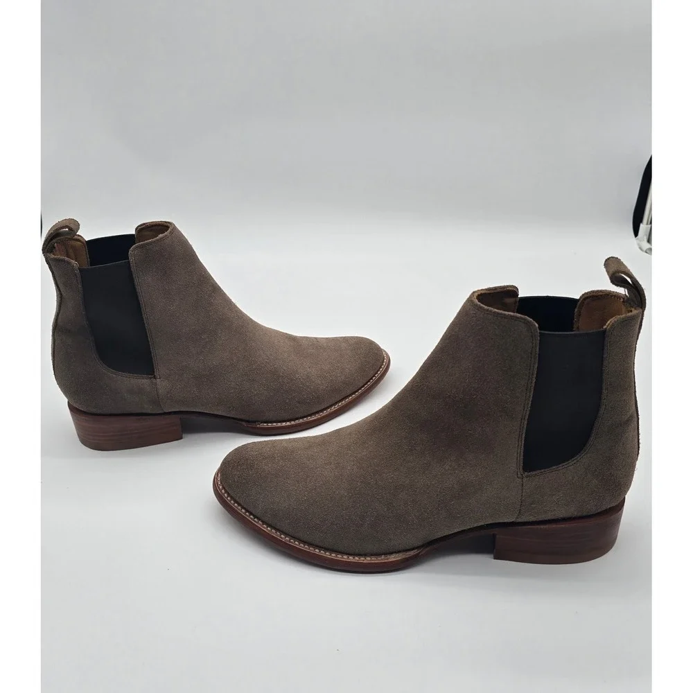Freebird Palmer Chelsea Boots Taupe Suede Leather Men's Size 12 Made in Mexico